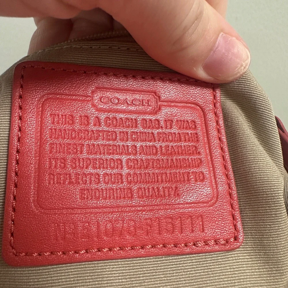 Y2K Coach Signature Stripe Demi Shoulder Bag Canvas F15111 Crossbody Swing Bag